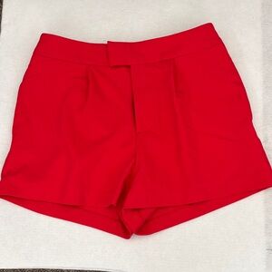 Red Dressy Women's Shorts